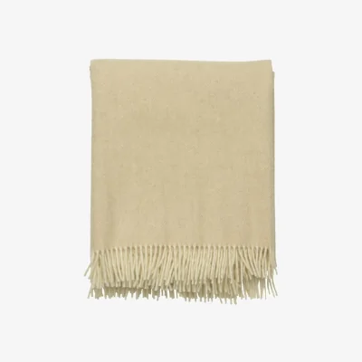 Andrew Martin Herringbone Throw Cream, Accessory - Andrew Martin