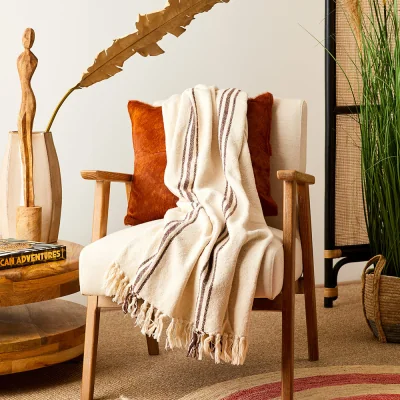 Arighi Bianchi Plaid Cotton Throw