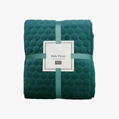 Barker and Stonehouse Geo Teal Throw Blanket, Blue | Barker & Stonehouse