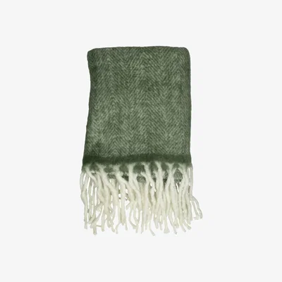 Barker and Stonehouse Green Cosy Throw Blanket Wool | Barker & Stonehouse