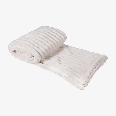 Barker and Stonehouse Cream Faux Fur Throw Blanket | Barker & Stonehouse