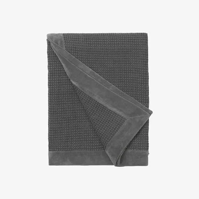 Barker and Stonehouse Steel Grey Waffle Throw Blanket | Barker & Stonehouse