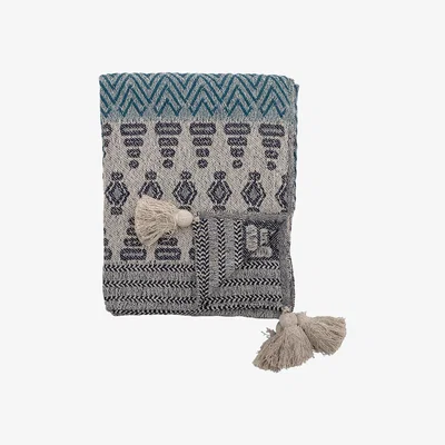 Barker and Stonehouse Blue Patterned Throw Blanket | Barker & Stonehouse