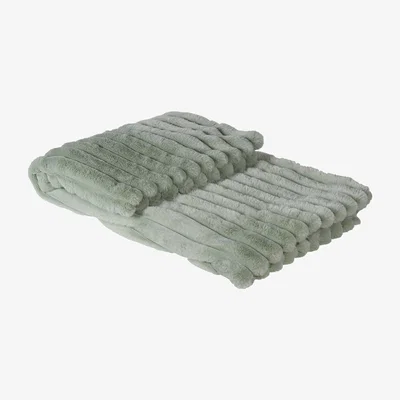 Barker and Stonehouse Mint Green Faux Fur Throw Blanket | Barker & Stonehouse
