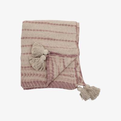 Barker and Stonehouse Blush Textured Throw Blanket, Pink | Barker & Stonehouse