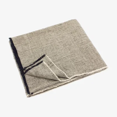Barker and Stonehouse Charcoal Linen Throw Blanket, Grey | Barker & Stonehouse