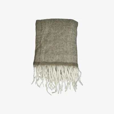 Barker and Stonehouse Taupe Cosy Throw Blanket Wool | Barker & Stonehouse