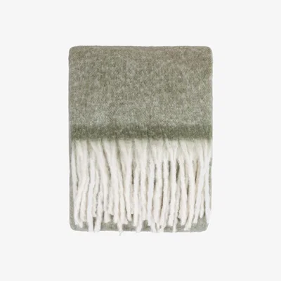 Barker and Stonehouse Sage Tasselled Throw Blanket, Green Polyester | Barker & Stonehouse