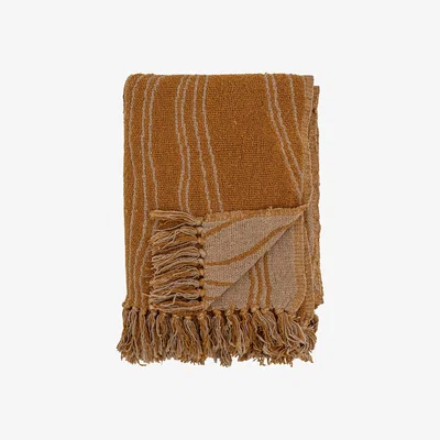 Barker and Stonehouse Mustard Throw Blanket, Yellow | Barker & Stonehouse