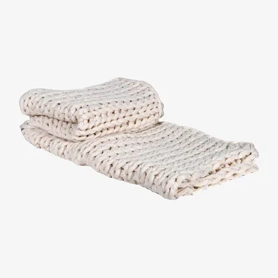Barker and Stonehouse CREAM CHUNKY KNIT THROW | Barker & Stonehouse