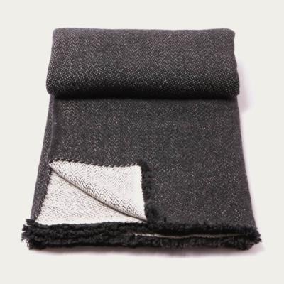 Bombinate.com Charcoal & White Brickstone Cashmere Blanket