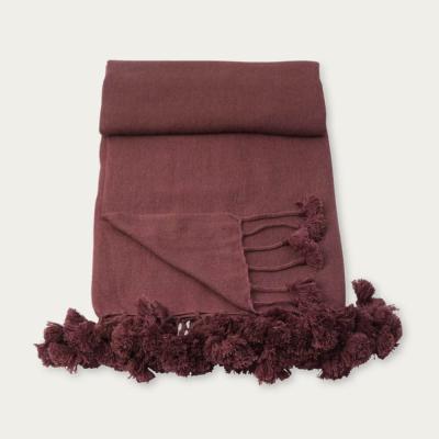 Bombinate.com Armor Wanaka Cashmere Throw with Pompoms