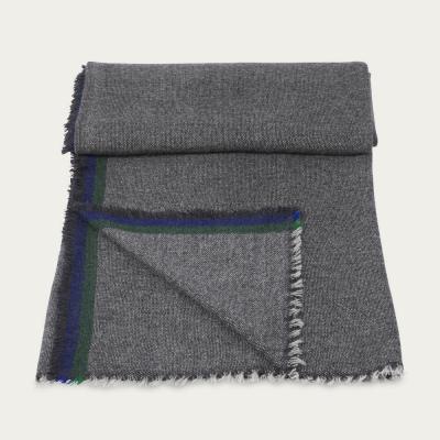 Bombinate.com Charcoal Blue & Tree Chamonix Cashmere Throw