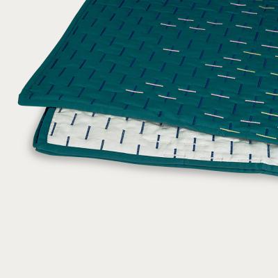 Bombinate.com Teal Modern Kantha Single Blanket