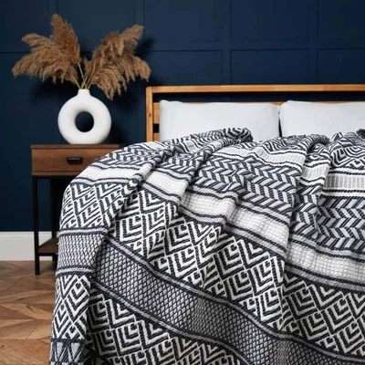 BHS.com Aztec Throw, Grey