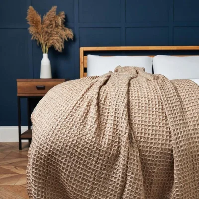 BHS.com Waffle Throw, Cream