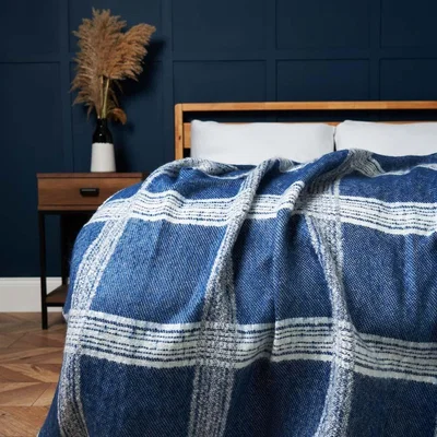 BHS.com Reversible Tie Dye Throw, Blue