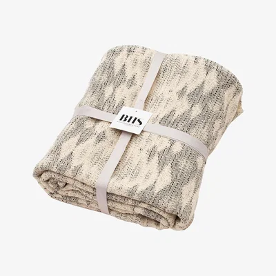 BHS.com Black & Ecru Soundwave Throw