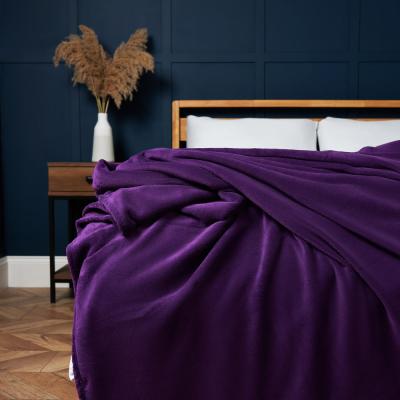 BHS.com Jumbo Microfleece Throw, Plum
