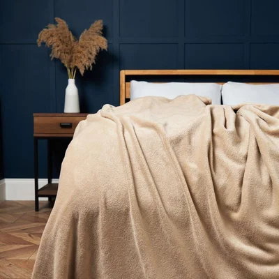 BHS.com Microfleece Throw, Latte