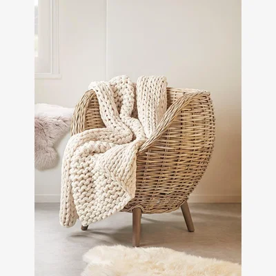 Cox and Cox Chunky Knit Throw