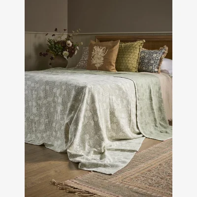 Cox and Cox Jacquard Acre Bedspread