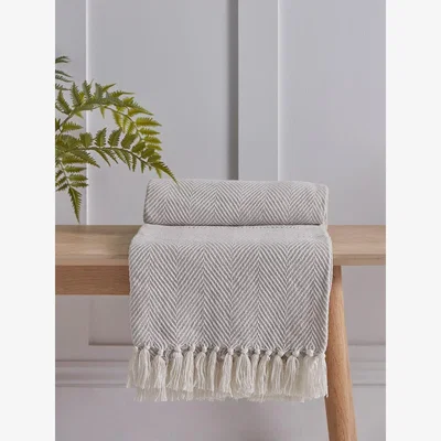 Cox and Cox Grey Chevron Throw