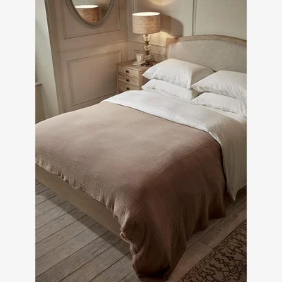 Cox and Cox Cotton Dusky Rose Weaving Bedspread