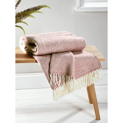 Cox and Cox Soft Wool Throw - Blush