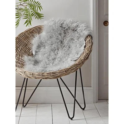Cox and Cox Tibetan Sheepskin - Soft Grey