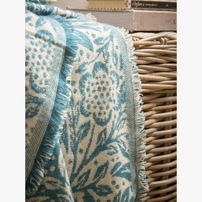 Cox and Cox Cosmos Throw - Aegean Blue