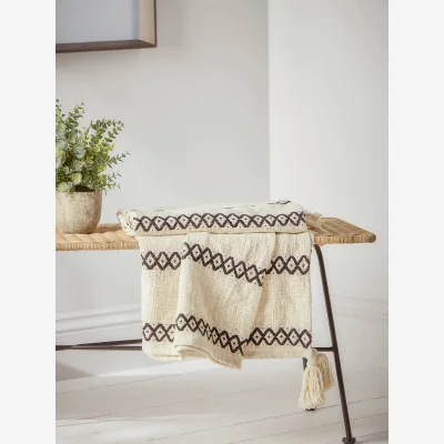 Cox and Cox NEW Diamond Cotton Throw