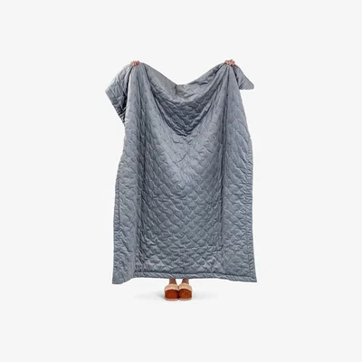 Cuckooland Icon Quilted Velvet Throw - Grey