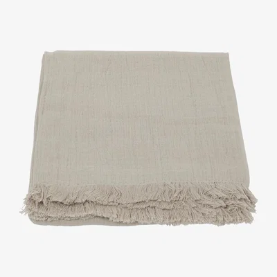 The Conran Shop Double Weave Crinkle Throw in Natural 140cm x 220cm