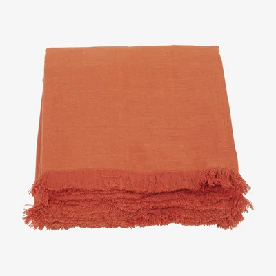 The Conran Shop Double Weave Crinkle Bedspread in Flamingo 220cm x 240cm