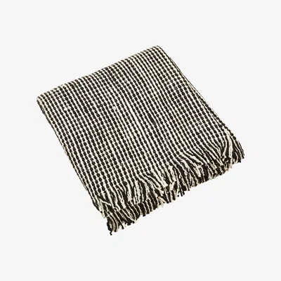 The Conran Shop Woven Check Throw in Black & White