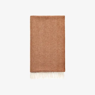 Casa by JJ Harriet's Soft Amber British Merino Wool Throw Blanket