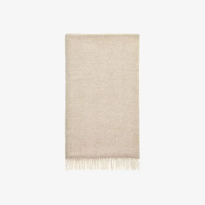 Casa by JJ Harriet's Oatmeal British Wool Throw