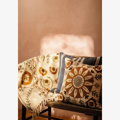Casa by JJ Samuel Suzani Throw, Natural