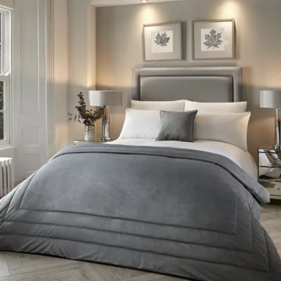 Dunelm Soiree Melanie Bedspread 150cm x 220cm Slate