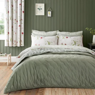 Dunelm Pippa Bedspread Sage (Green)