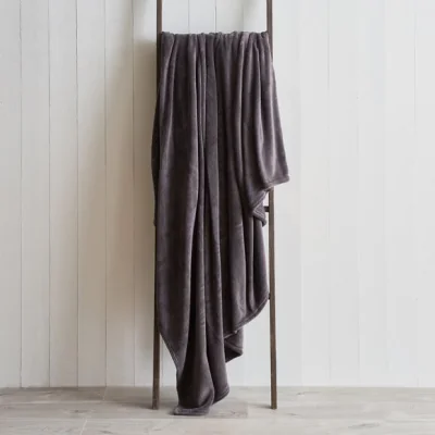 Dunelm Seriously Soft 220cm x 220cm Throw Seriously Soft Charcoal