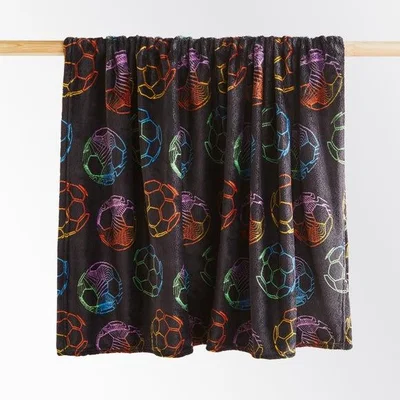 Dunelm Bright Ombre Football Fleece Blanket