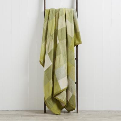 Dunelm Thermosoft Squares 150cm x 200cm Blanket Apple Green