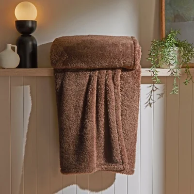 Dunelm Teddy Bear Throw Pinecone