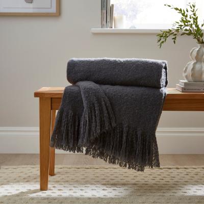 Dunelm Brushed Boucle Throw Blanket