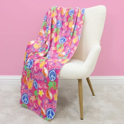 Dunelm Barbie Fleece 150cm x 100cm Throw Blanket