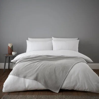 Dunelm Laurie Throw Silver