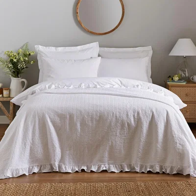 Dunelm Amberline Bedspread White