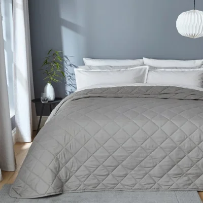 Dunelm Helston Bedspread Grey